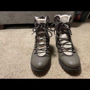 Call it Spring Grey Fur lined boots